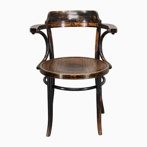 Sedia da ufficio in legno curvato di Thonet, Cecoslovacchia, anni '40
