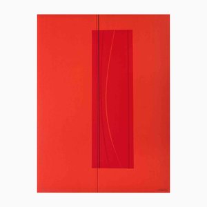 Lorenzo Indrimi, Red Six, Lithograph, 1970s