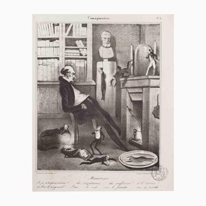 Honoré Daumier, Le Misantrope, Lithograph, 1833