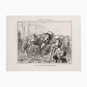 Honoré Daumier, Vue Prise à la Buvette pendant la Canicule, Lithograph, 1855