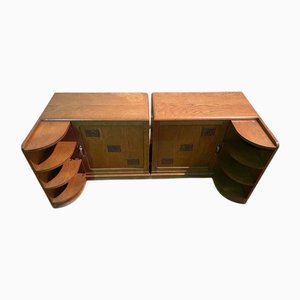 Art Deco Nachttische, 2er Set