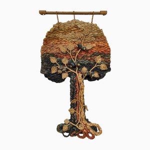 Vintage Macramé Tree of Life Wall Tapestry, 1960