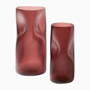 Coral Vases from Cassina, Set of 2
