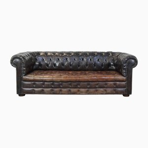 Cowhide 3-Seater Chesterfield Sofa