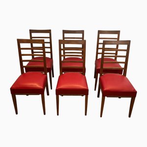 Sedie in quercia rossa, set di 6