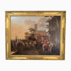 European Artist, Figurative Scene, 17th Century, Oil on Panel
