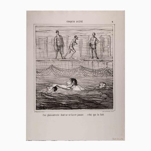 Honoré Daumier, Une Plaisanterie dont ne se lasse Jamais.., Lithograph, 1858