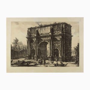 Giovanni Battista Piranesi, View of the Arch of Constantine, Etching, 19th Century