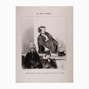 Honoré Daumier, Les Gens de Justice, Litografía, 1845