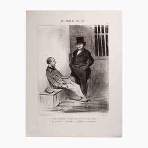 Honoré Daumier, Les Gens de Justice, Lithograph, 1845