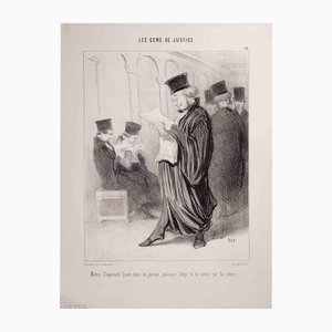 Honoré Daumier, Les Gens de Justice, Lithographie, 1845