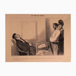 Honoré Daumier, Les Gens de Justice, Lithograph, 1845