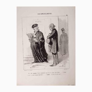 Honoré Daumier, Les Gens de Justice, Lithograph, 1845