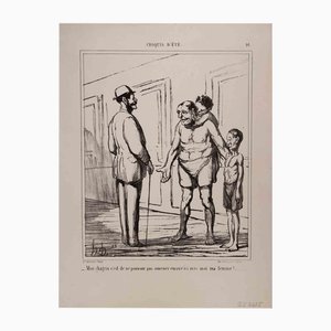 Honoré Daumier, Croquis d’Été, Lithograph, 1858