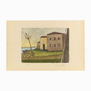 Alcione Gubellini, The Laguna of Venice, Etching, Mid-20th Century