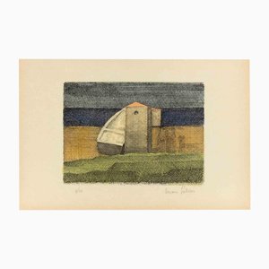 Alcione Gubellini, Seascape, Etching, Mid-20th Century