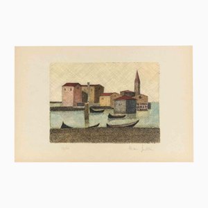 Alcione Gubellini, View of Venice, Etching, Mid-20th Century