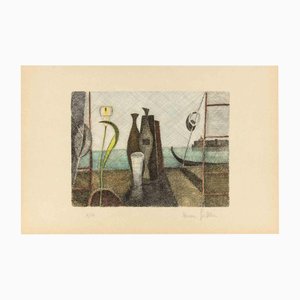 Alcione Gubellini, View of Venice, Etching, Mid-20th Century