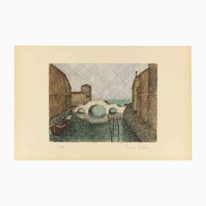 Alcione Gubellini, Vue de Venise, Eau-forte, Milieu du XXe siècle