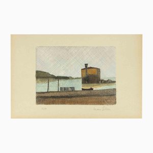 Alcione Gubellini, Seascape, Etching, Mid-20th Century