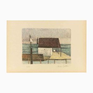Alcione Gubellini, Seascape, Etching, Mid-20th Century