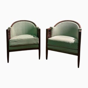 Set of Art Deco Armchairs by Paul Follot