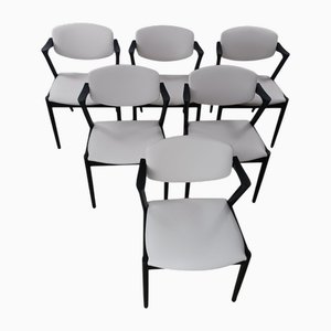 Sillas de comedor de Kai Kristiansen para Schou Andersen, años 60. Juego de 6