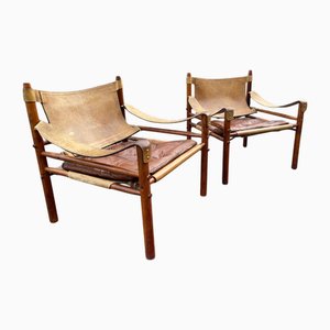 Set of Scandinavian Safari Chairs attributed to Arne Norell, 1973