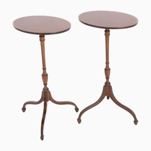 Georgianische Weintische aus Mahagoni, 1920er, 2er Set