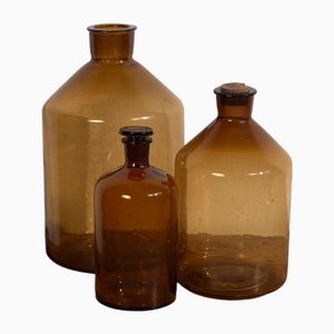 Apothecary Bottles, 1920s, Set of 3