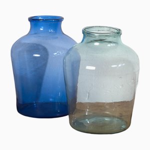 Blaue Vasen, 1920er, 2er Set