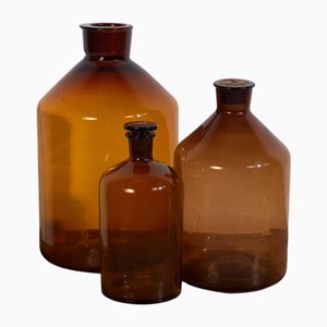 Amber Bottles, 1920s, Set of 3