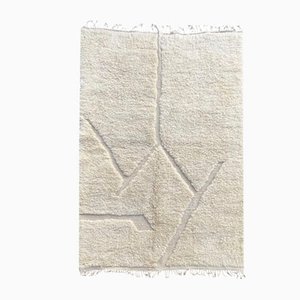 Authentic Handwoven Beni Mrirt Wool Rug, 1990s