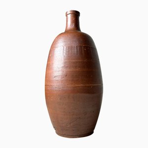 Antique Japanese Earthenware Bottle, 1890s