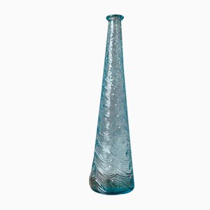 Blue Glass Bottle Vase from Empoli, 1960s