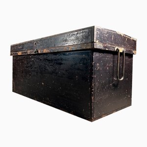 Large Wooden Transport Chest Trunk, Osaka, 1920s