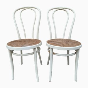 Set of Cane Bistro Chairs in the style of Thonet, 1920s