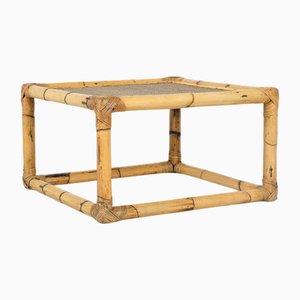 Bamboo & Rattan Coffee Table, Italy, 1960s