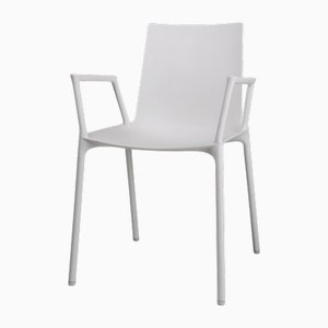 21th Century White Design Chair with Armrests, Belgium