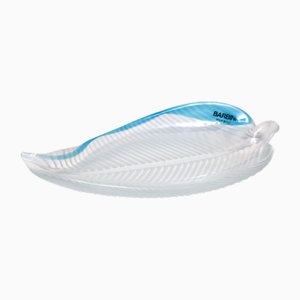 Vintage Italian Murano Glass Leaf Trinket Bowl by Alfredo Barbini, 1970s