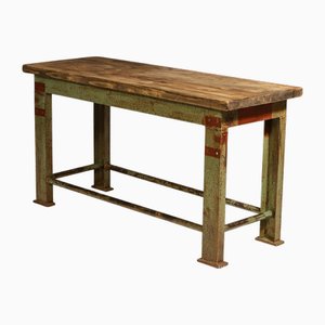 Industrial Iron Kitchen Table, Czechoslovakia, 1950s