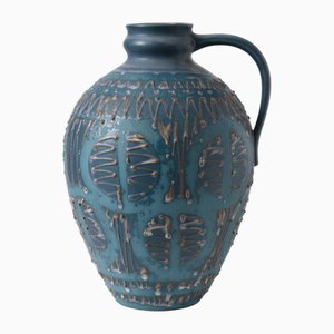 Vase Fat Lava Bleu de Carstens, 1960s