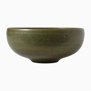 Green Studio Pottery Bowl by Antonio Lampecco, 1976