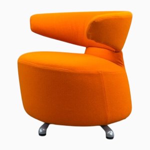 Orange Biki Swivel Armchair by Toshiyuki Kita for Cassina