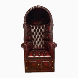 Porters Chair in Burgundy Leather