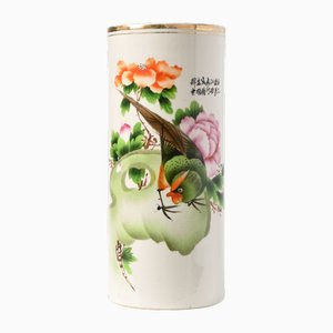Handbemalte chinesische Hutständervase aus Porzellan, 1930er