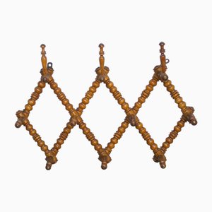 Extendable Coat Rack in Faux Bamboo, 1920s
