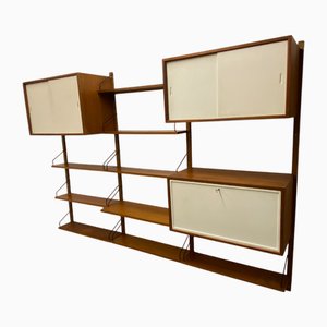 Vintage Scandinavian Teak Wall Unit by Poul Cadovius for Royal System, 1960s