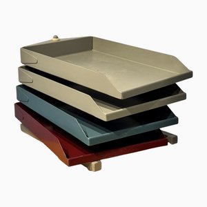 Scandinavian Functionalism Modernist Desktop File Organizer, Sweden, 1950s