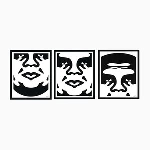 After Shepard Fairey, Obey Cream, 2021, Print Triptych, Set of 3